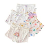 Toddler Girls Underwear 4Pcs Multi Packs Boyshort Panties Soft Breathable Underpants Cartoon Underwear for Girls 4T-5T